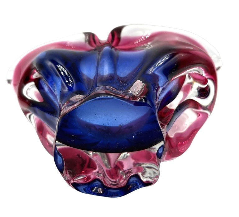 Mid-Century Art Glass Bowl Attributed to Josef Hospodka Czechoslovakia - 2