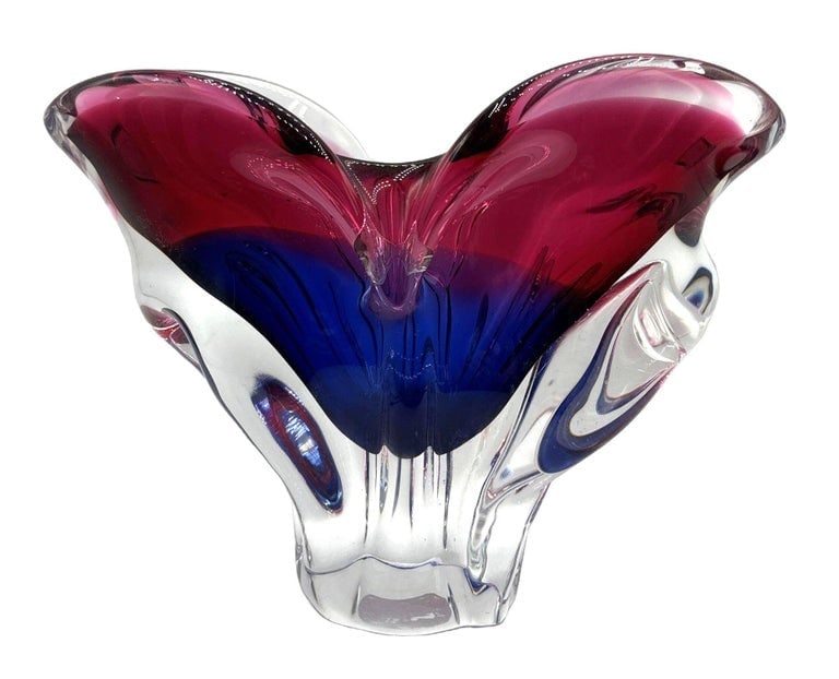 Mid-Century Art Glass Bowl Attributed to Josef Hospodka Czechoslovakia - 3