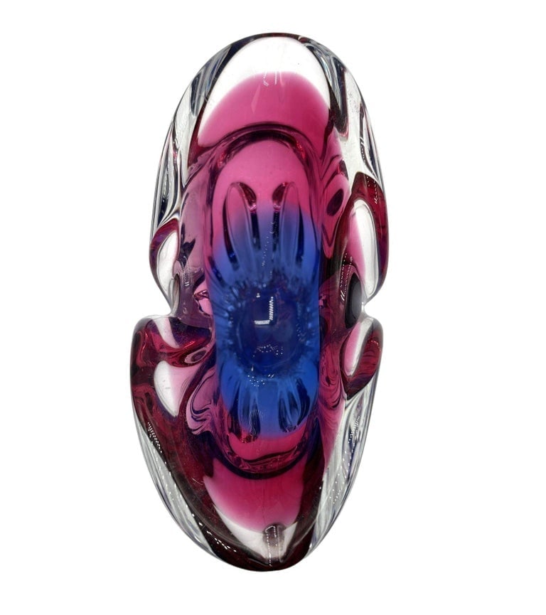 Mid-Century Art Glass Bowl Attributed to Josef Hospodka Czechoslovakia - 7