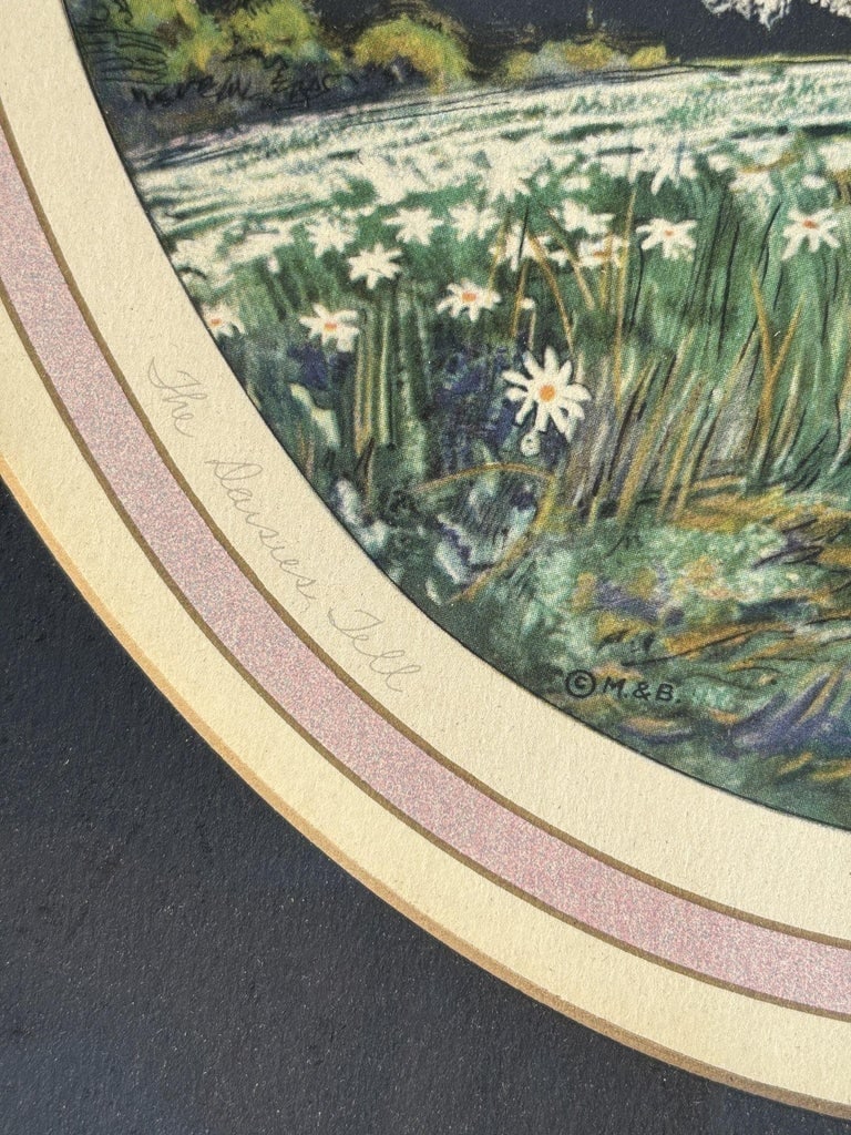 1920's Framed French Artwork "The Daisies Tell" by Marcel Le Boulte - 4