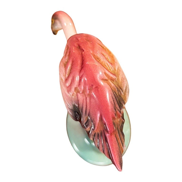 Mid-century "Hunting" Pink Flamingo Ceramic Tabletop Sculpture Brad Keeler - 5
