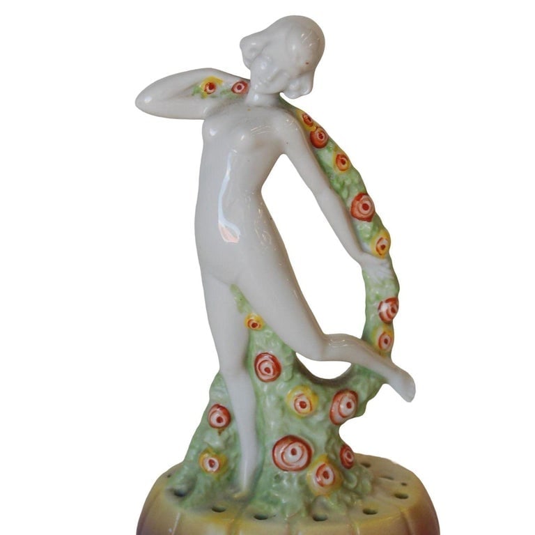 Art Deco Porcelain Female Figurine Made in Germany Numbered - 11