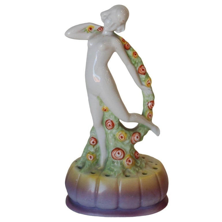 Art Deco Porcelain Female Figurine Made in Germany Numbered - 2