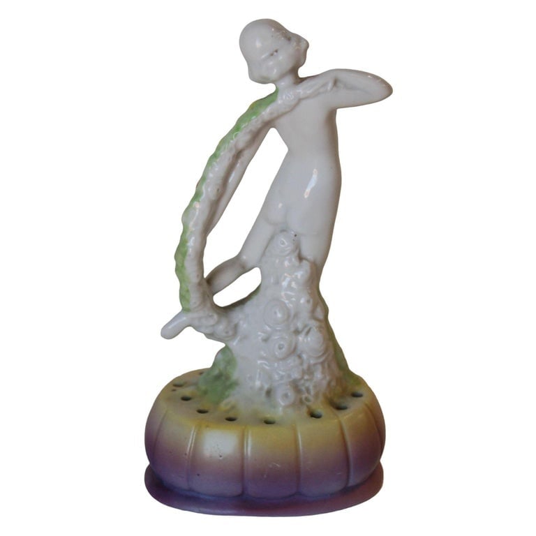 Art Deco Porcelain Female Figurine Made in Germany Numbered - 6