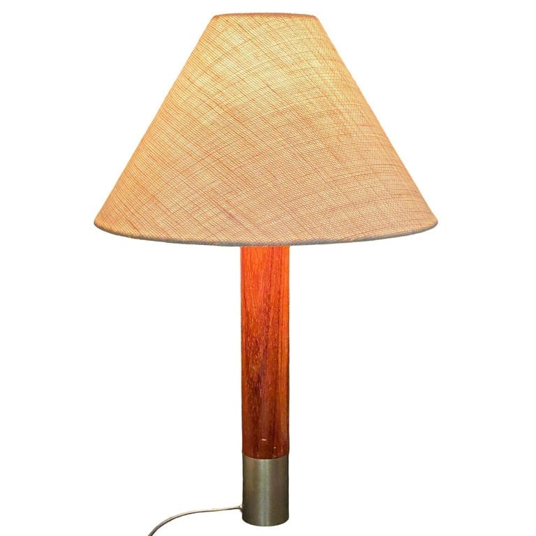Nickel Bsica M2 Table Dimmer Lamp by Santiago Roqueta For Santa and Cole w/ Shade - 6