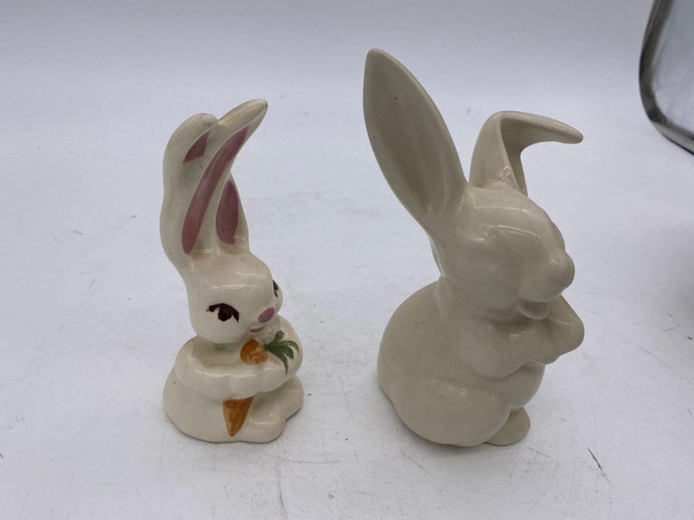 Magician Silver Bunny in a Hat Rabbit Figural Collection - 12