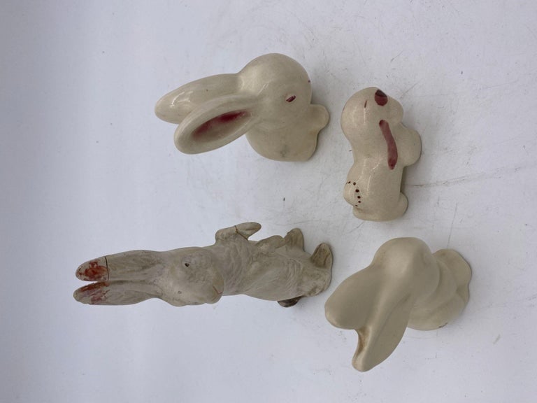 Magician Silver Bunny in a Hat Rabbit Figural Collection - 4