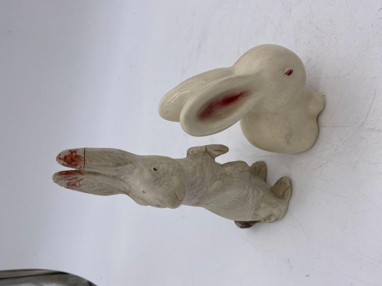 Magician Silver Bunny in a Hat Rabbit Figural Collection - 5