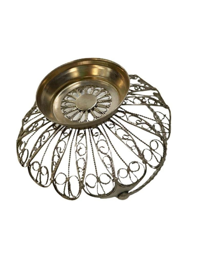 Russian Woven Brass Fruit Moskva Basket Bowl - 3