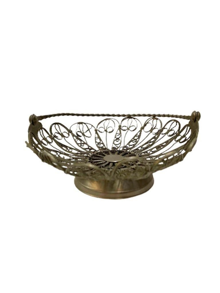 Russian Woven Brass Fruit Moskva Basket Bowl - 4
