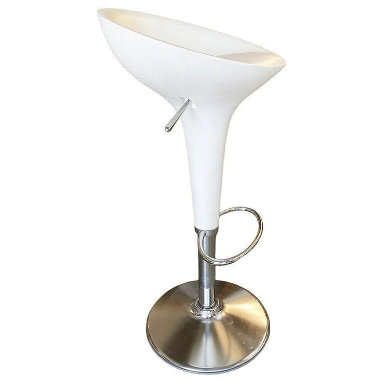 Philippe Starck Style White Modernist Stool and Table Set - 4