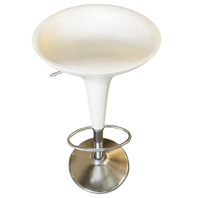 Philippe Starck Style White Modernist Stool and Table Set - 5