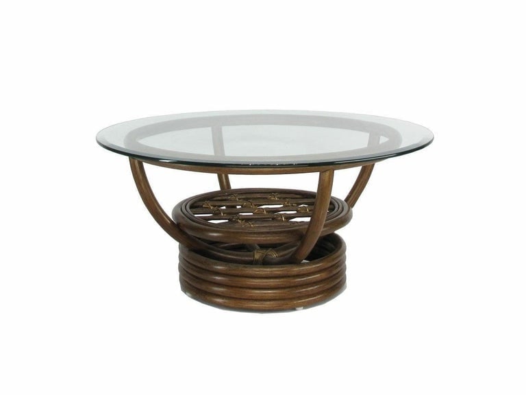 Modernist 3-Strand 3/4 Pretzel "Kauai" Rattan Living Room Set, 6 Pieces - 10