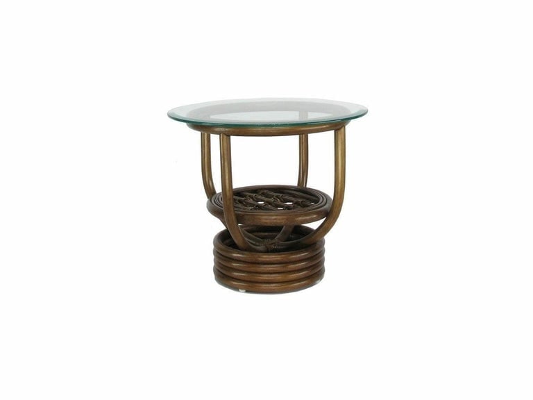 Modernist 3-Strand 3/4 Pretzel "Kauai" Rattan Living Room Set, 6 Pieces - 9
