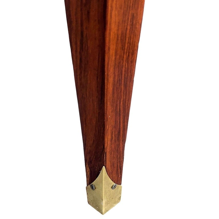 French Art Deco Flip Top Madagascar Rosewood and Brass Dressing Table Vanity - 12