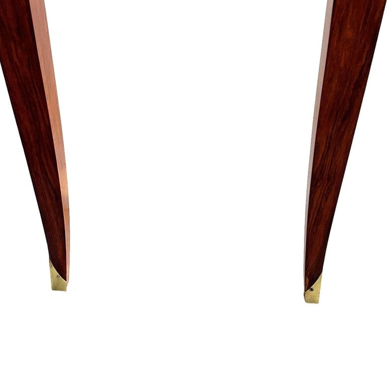 French Art Deco Flip Top Madagascar Rosewood and Brass Dressing Table Vanity - 13