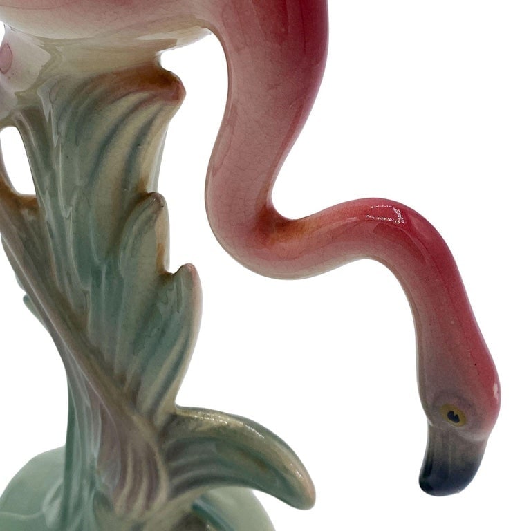 Mid-century Pink Drinking Flamingo Ceramic Tabletop Sculpture Set By Brad Keeler - 13