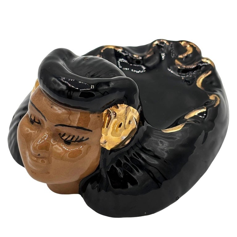 Mid-century Califoria Pottery Hula Girl Ashtray by Kaye of Hollywood - 2