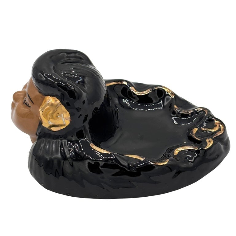Mid-century Califoria Pottery Hula Girl Ashtray by Kaye of Hollywood - 5