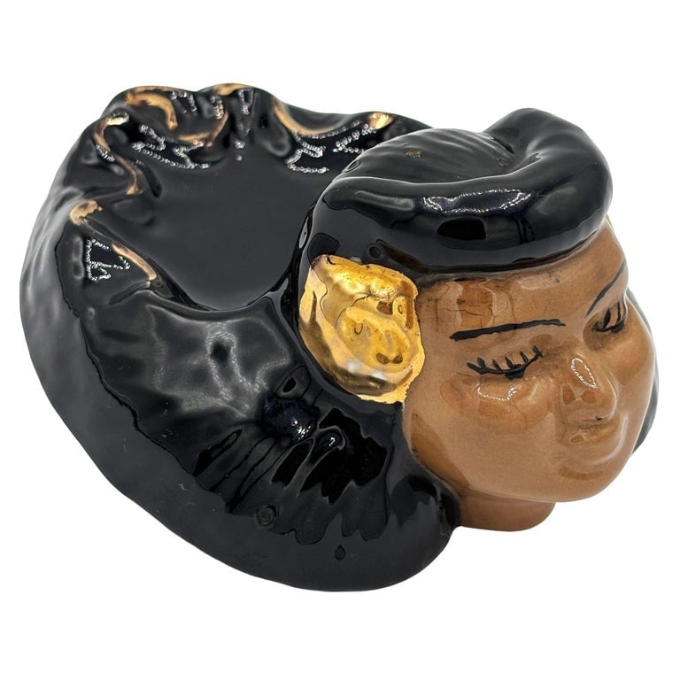 Mid-century Califoria Pottery Hula Girl Ashtray by Kaye of Hollywood - 9
