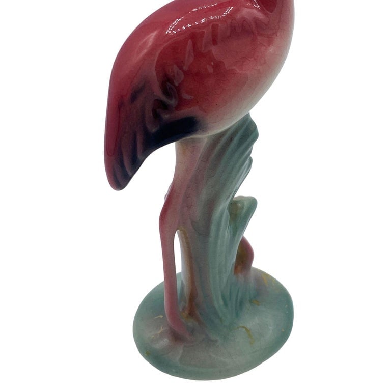 Mid-century Standing Tall Pink Flamingo Ceramic Tabletop Sculpture Brad Keeler - 6