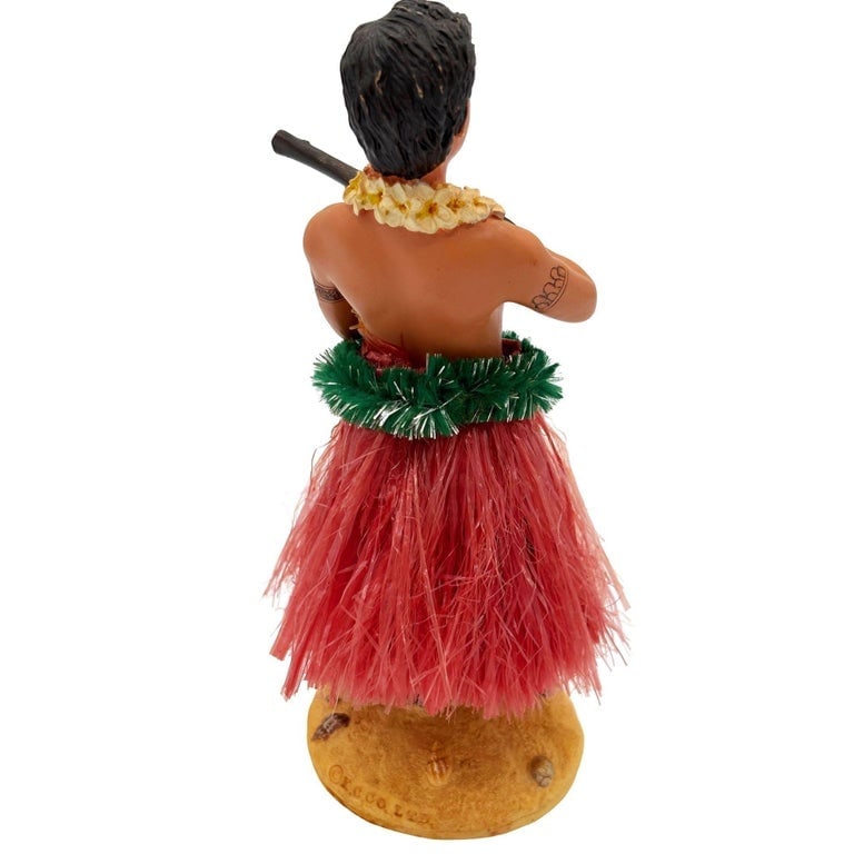 Ceramic Hawaii Hula Man Ukulele Player Bobble Doll - 2