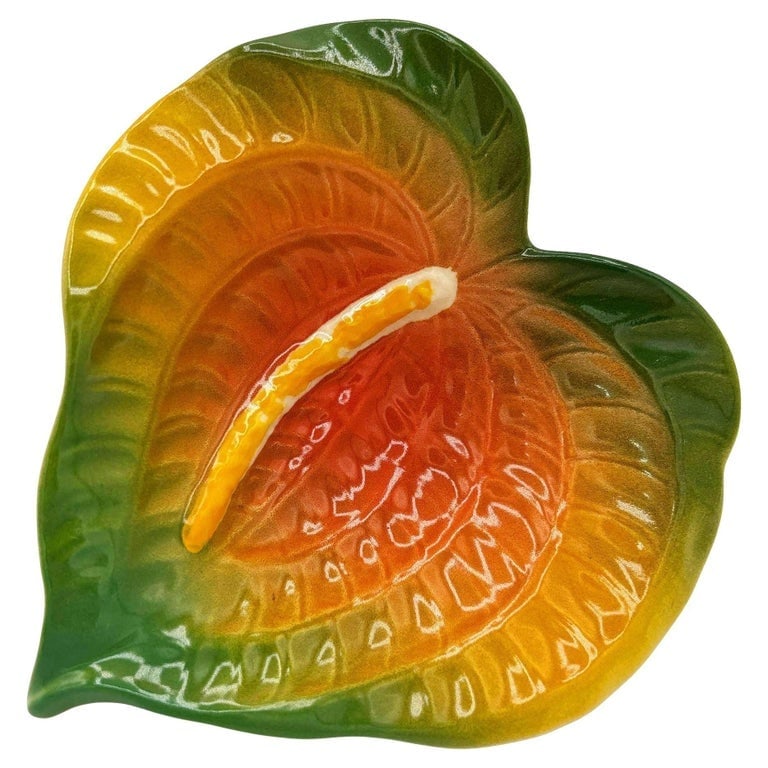 Mid-century Anthurium Ceramic Candy Dish by Tropical Clay Hawaii (1 of 6)