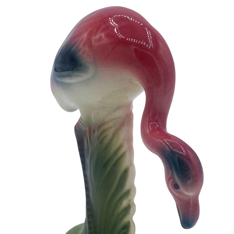 Mid-century Matching Miniature Pink Flamingo Ceramic Tabletop Figure Statues - 10