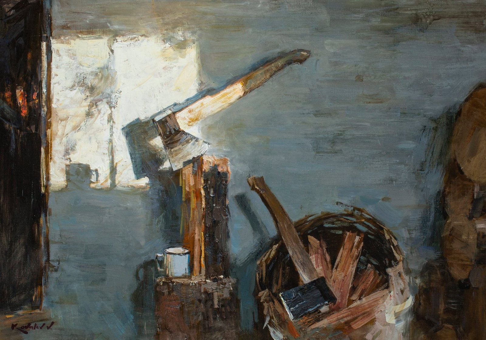 Oil painting End of the day Ukrainian Artist: Title: Oil painting End of the day Ukrainian Artist Description: 21KV Painter: Kovaliov V. S?ze: 70x100 cm/27.6x39.4 inches Components: oil, canvas Original painting from our collection ERA: 2015 Shor