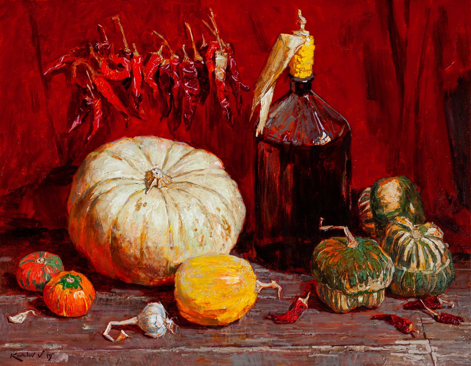 Oil painting Autumn round dance Ukrainian Artist: Title: Oil painting Autumn round dance Ukrainian Artist Description: 44KV Painter: Kovaliov V. S?ze: 70x90 cm/27.6x35.4 inches Components: oil, canvas Original painting from our collection ERA: 2020 S