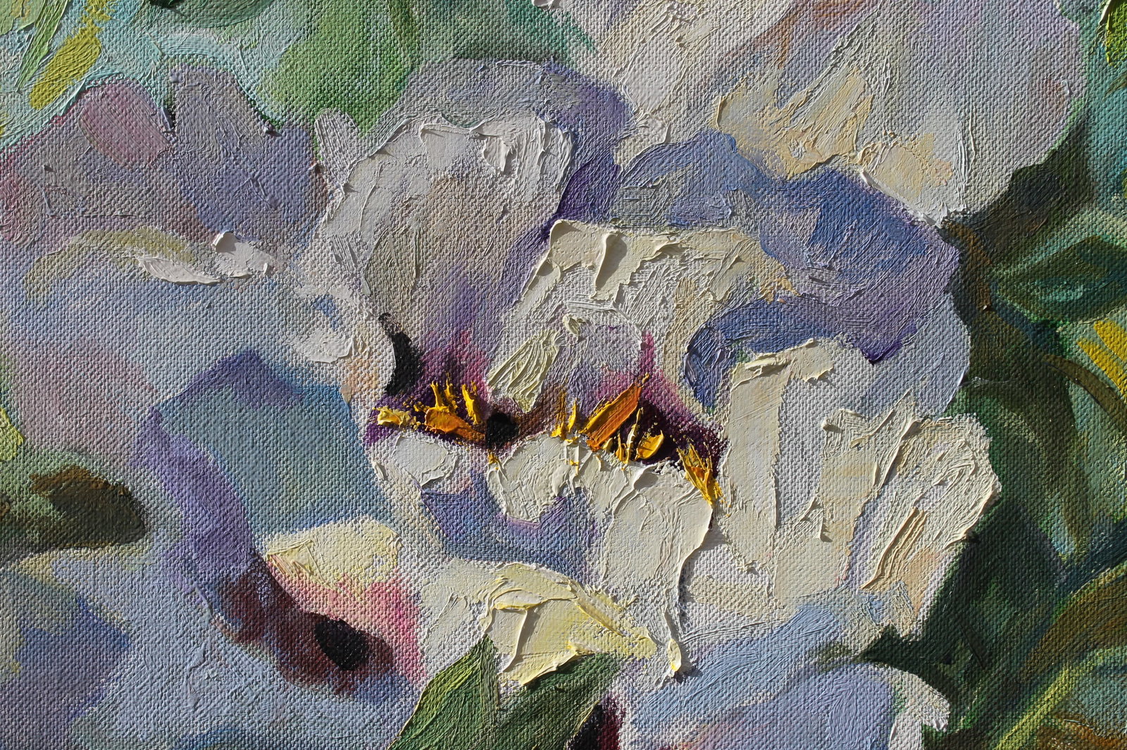 Oil painting White peonies Maria Voloschak - 8