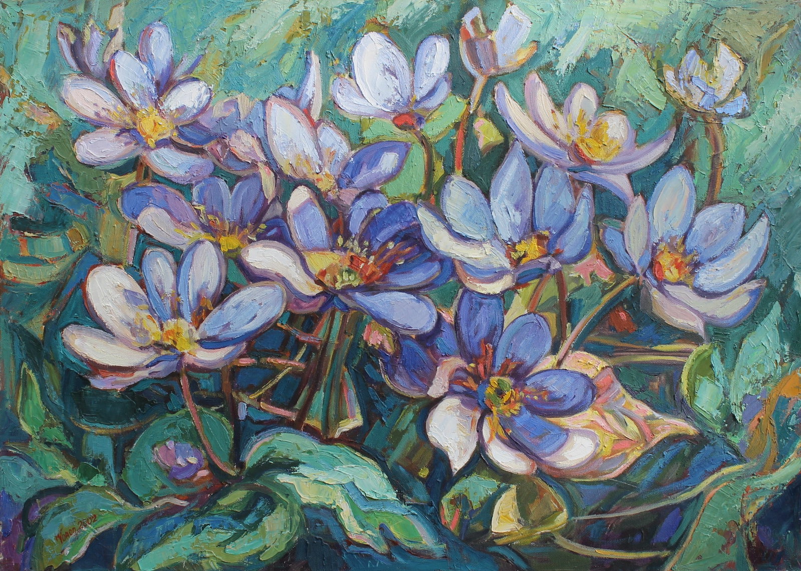 Oil painting Tenderness Maria Voloschak: Title: Oil painting Tenderness Maria Voloschak Description: 16Vor Painter: Maria Voloschak S?ze: 50x70 cm/19,68x27,56 inches Components: oil, canvas Original painting from our collection ERA: 2002 Sho