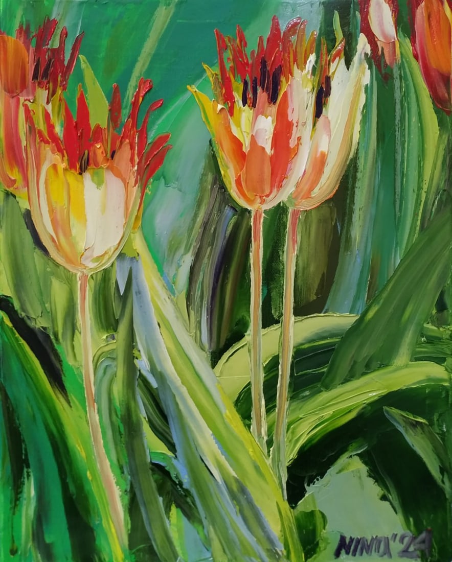 Oil painting Tulips Nina L (1 of 10)