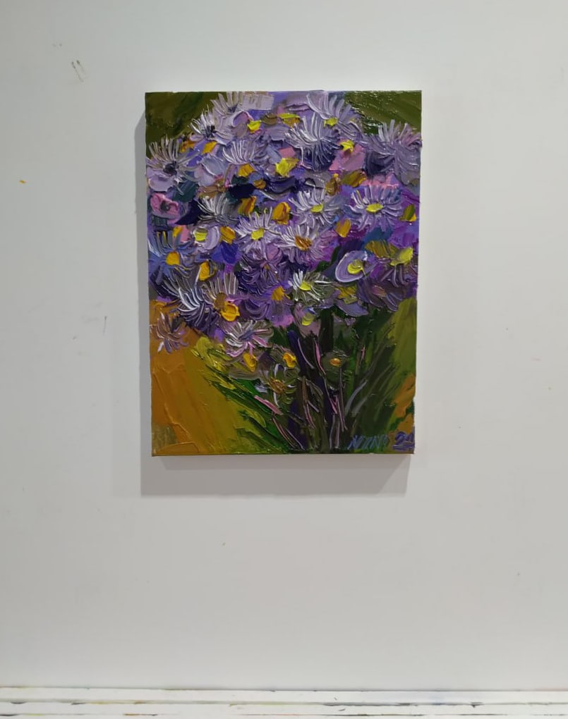 Oil painting Cornflowers Nina L - 10