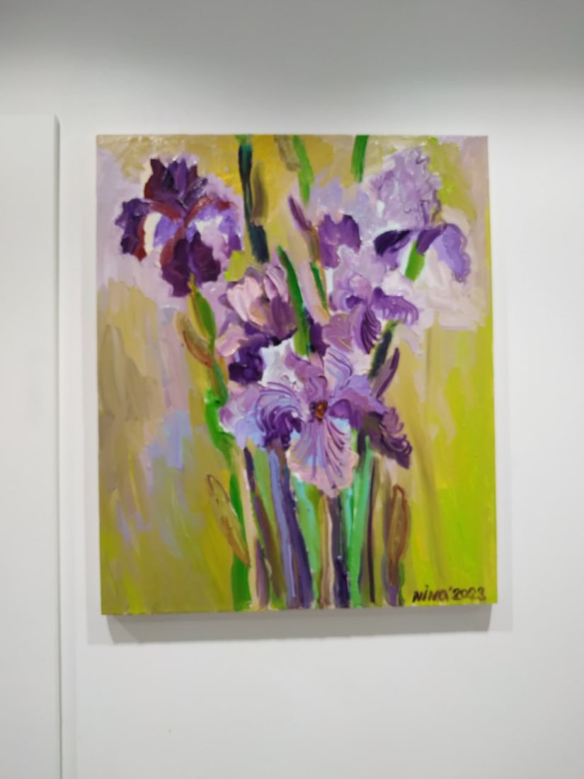 Oil painting Irises Nina L - 10