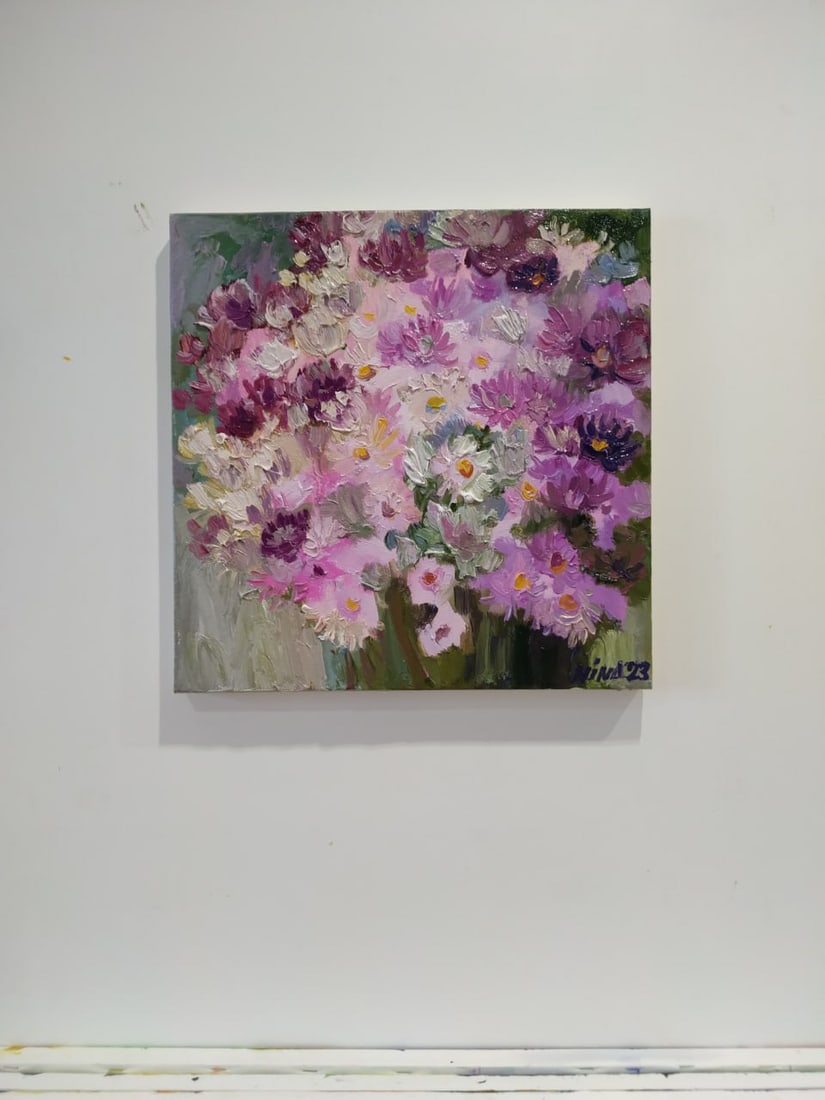 Oil painting Chrysanthemums Nina L - 10