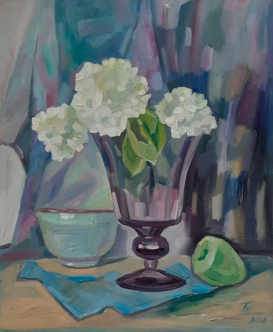 Abstract Oil painting Hortensia Tetyana Shulyak - 9