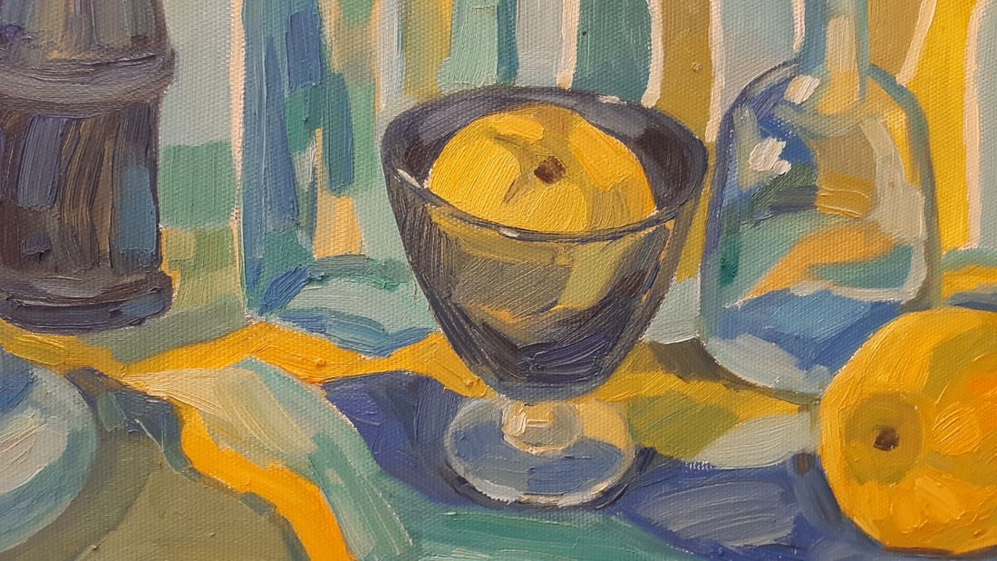 Abstract Oil painting Blue glass Tetyana Shulyak - 6
