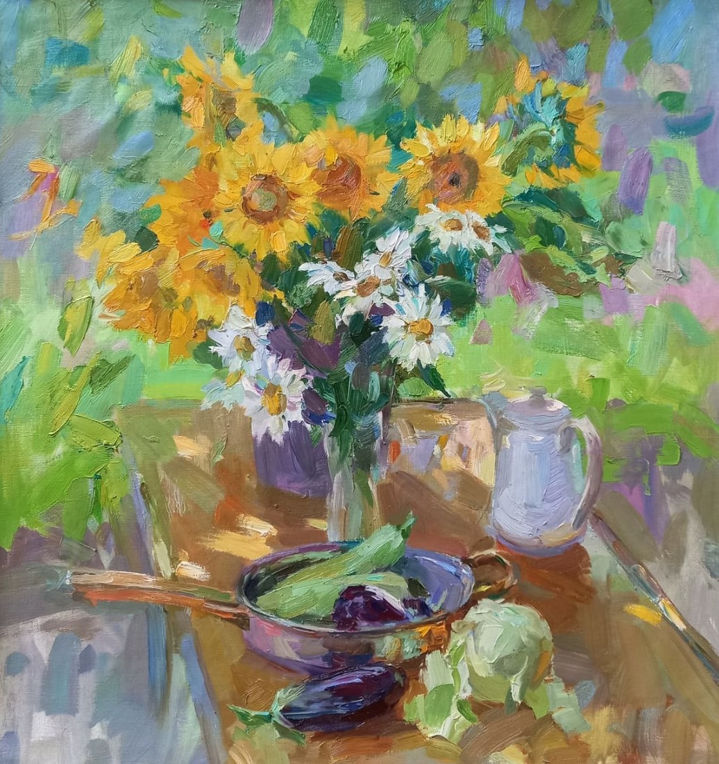Oil painting Easy day Alex Ditriev: Title: Oil painting Easy day Alex Ditriev Description: 238AD Painter: Alex Ditriev S?ze: 74x79 cm/ 29.1x31.1 inches Components: oil, canvas Original painting from our collection ERA: Short information