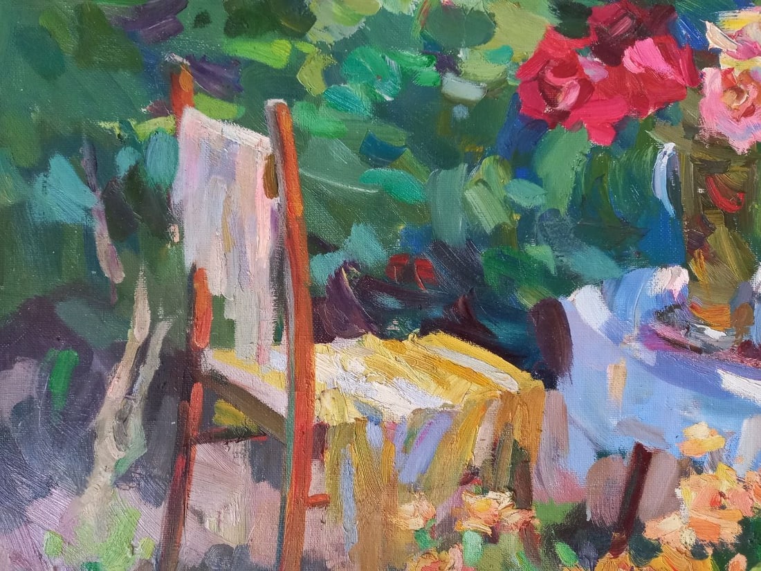 Oil painting Summer in the garden Alex Ditriev - 5