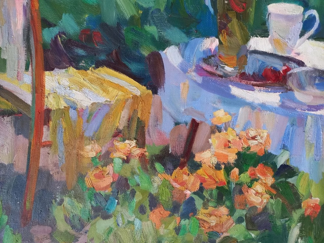 Oil painting Summer in the garden Alex Ditriev - 6