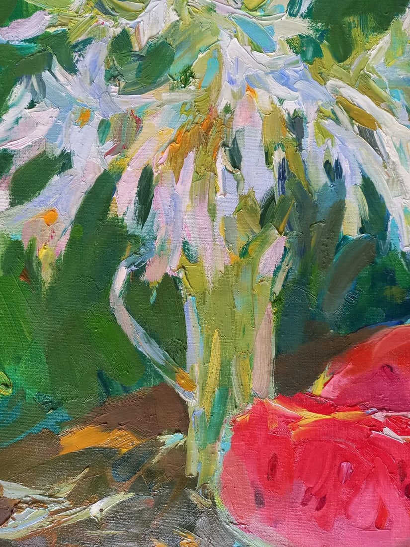 Oil painting Watermelon and lilies Alex Ditriev - 3