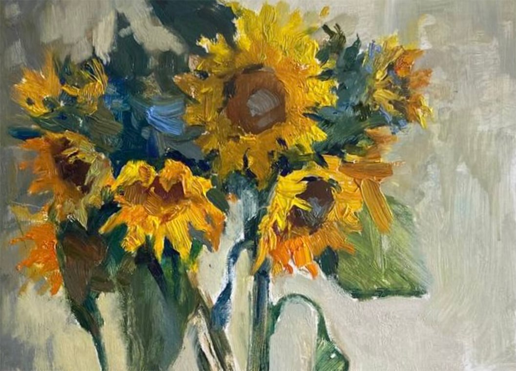 Oil painting Sunflowers Yulia D. - 2