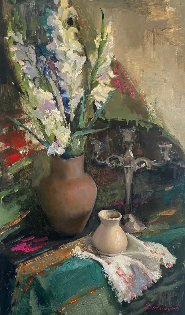 Oil painting Still life Yulia D.: Title: Oil painting Still life Yulia D. Description: 35YD Painter: Yulia D. S?ze: 100x60 cm/39.37x23.62 inches Components: oil, canvas Original painting from our collection ERA: 2024 Short information