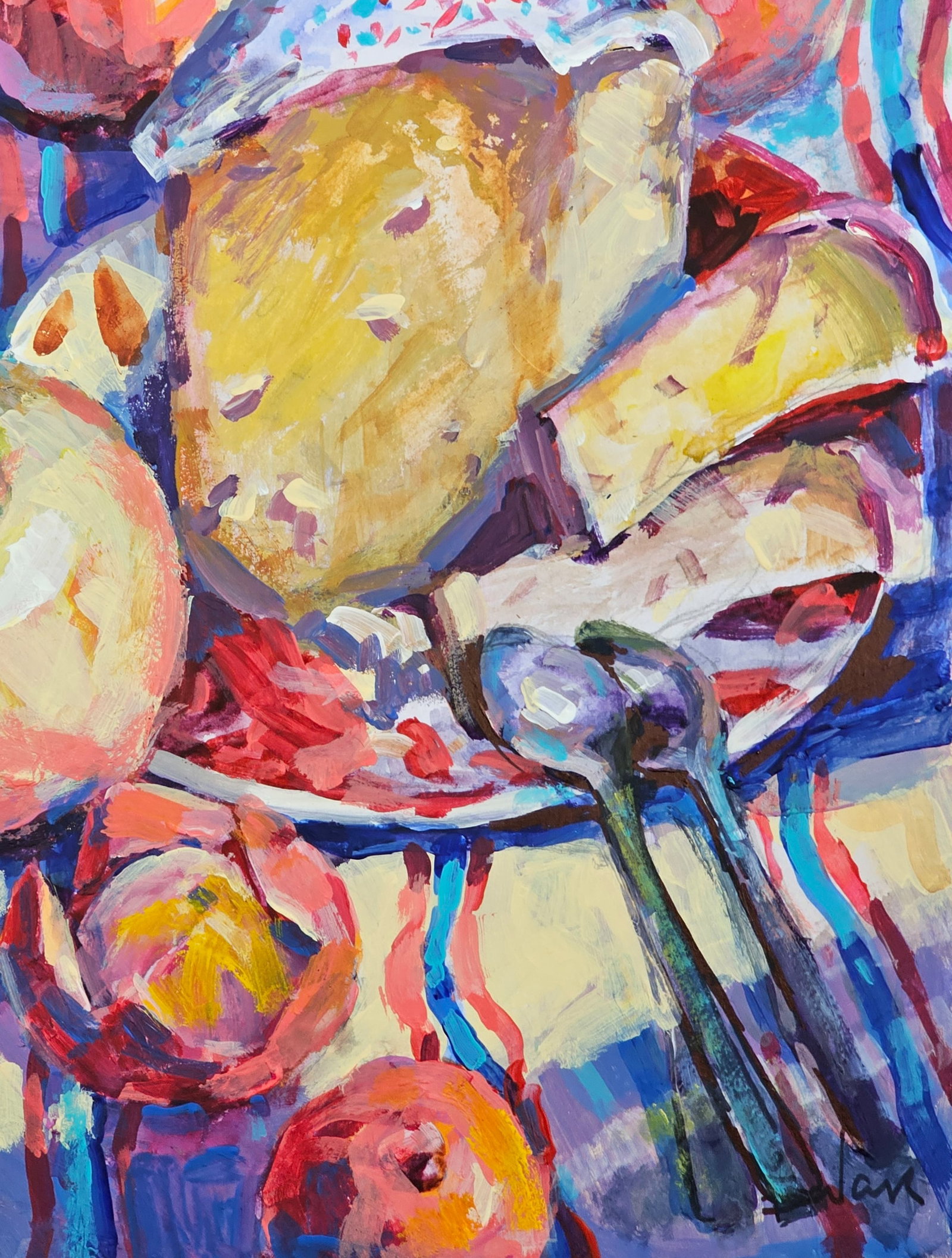 Acrylic painting Easter still life Vyacheslav Petrovich Babac - 6