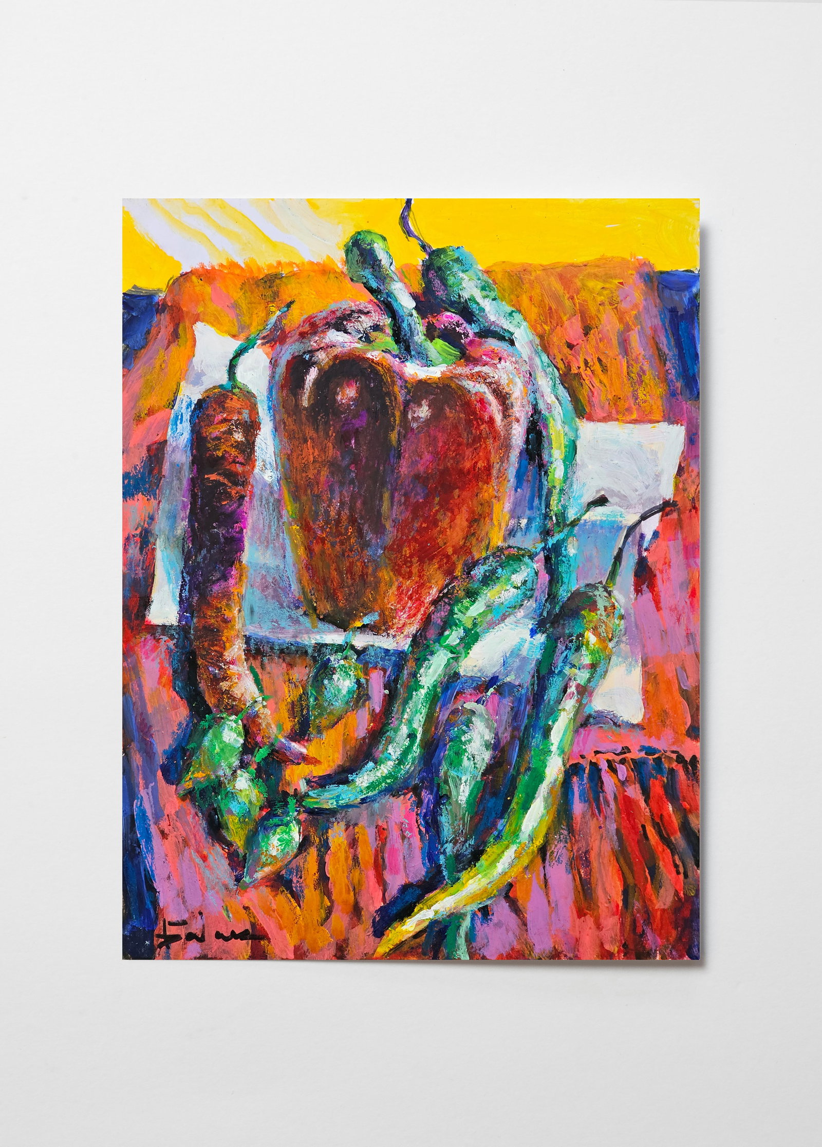 Acrylic painting peppers Vyacheslav Petrovich Babac - 10