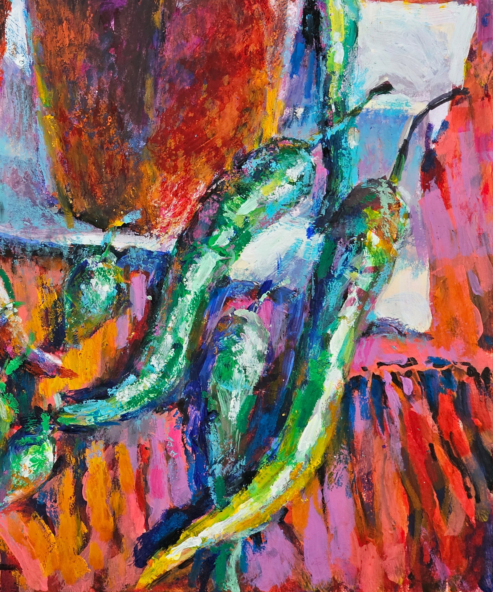 Acrylic painting peppers Vyacheslav Petrovich Babac - 6