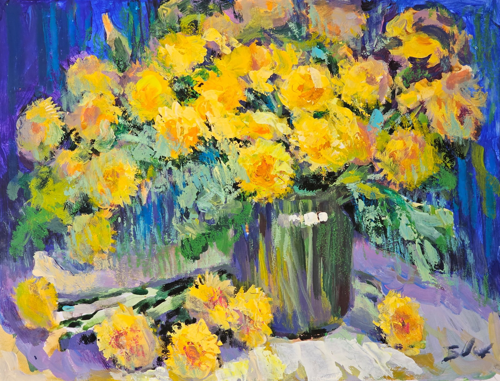 Oil painting Dandelions Vyacheslav Petrovich Babac: Title: Oil painting Dandelions Vyacheslav Petrovich Babac Description: 211BA Painter: Vyacheslav Petrovick Babac S?ze: 22x29 cm/ 8.66x11.41 inches Component: oil, cardboard Original painting from our 