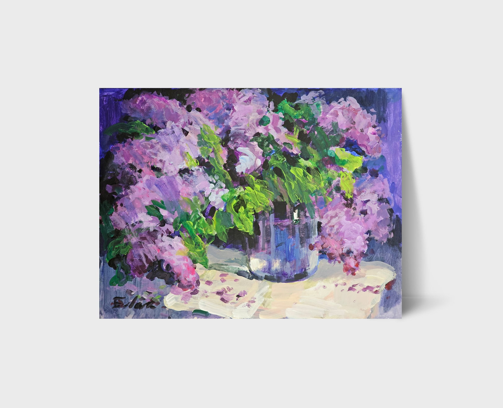 Acrylic painting Lilac Vyacheslav Petrovich Babac - 10