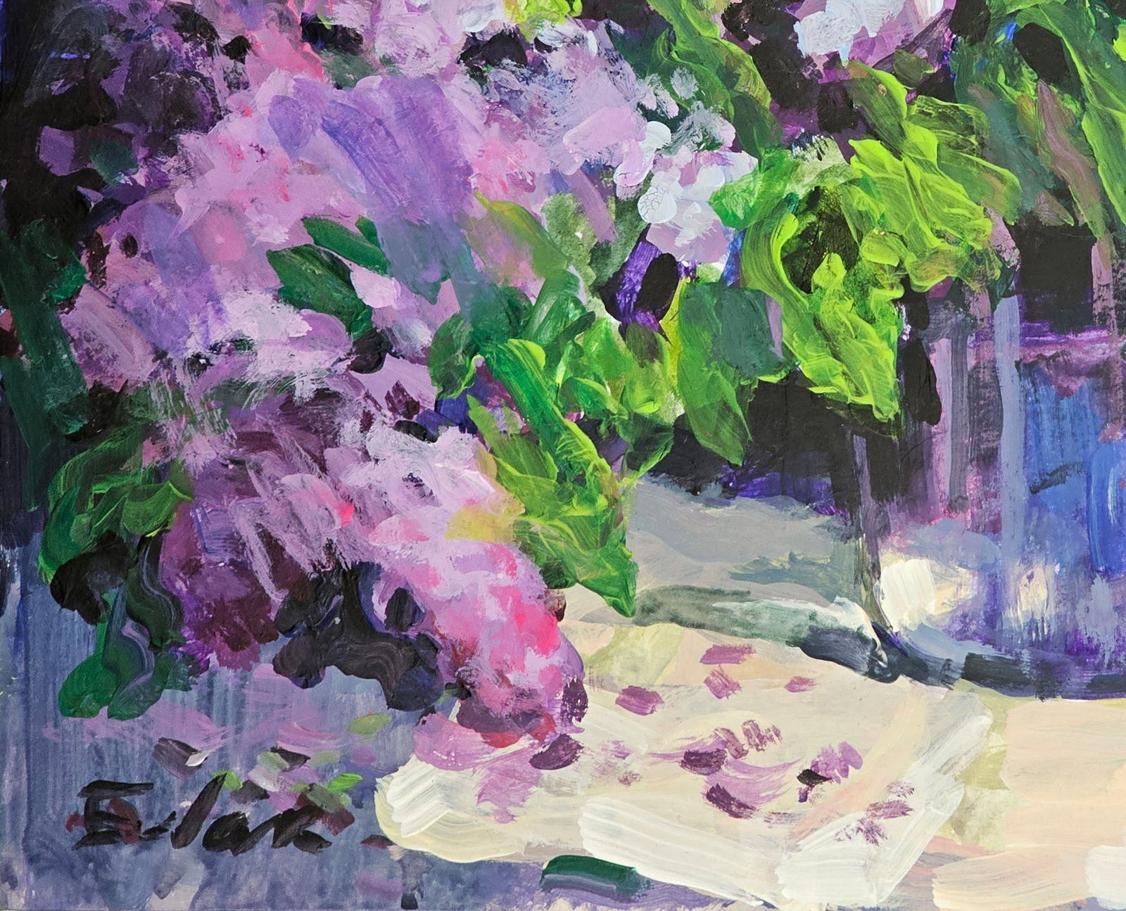 Acrylic painting Lilac Vyacheslav Petrovich Babac - 5